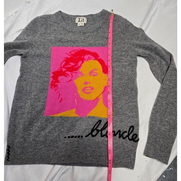 LABEL + THREAD gray cashmere wool blend Monroe crew neck sweater XS - Picture 9 of 10